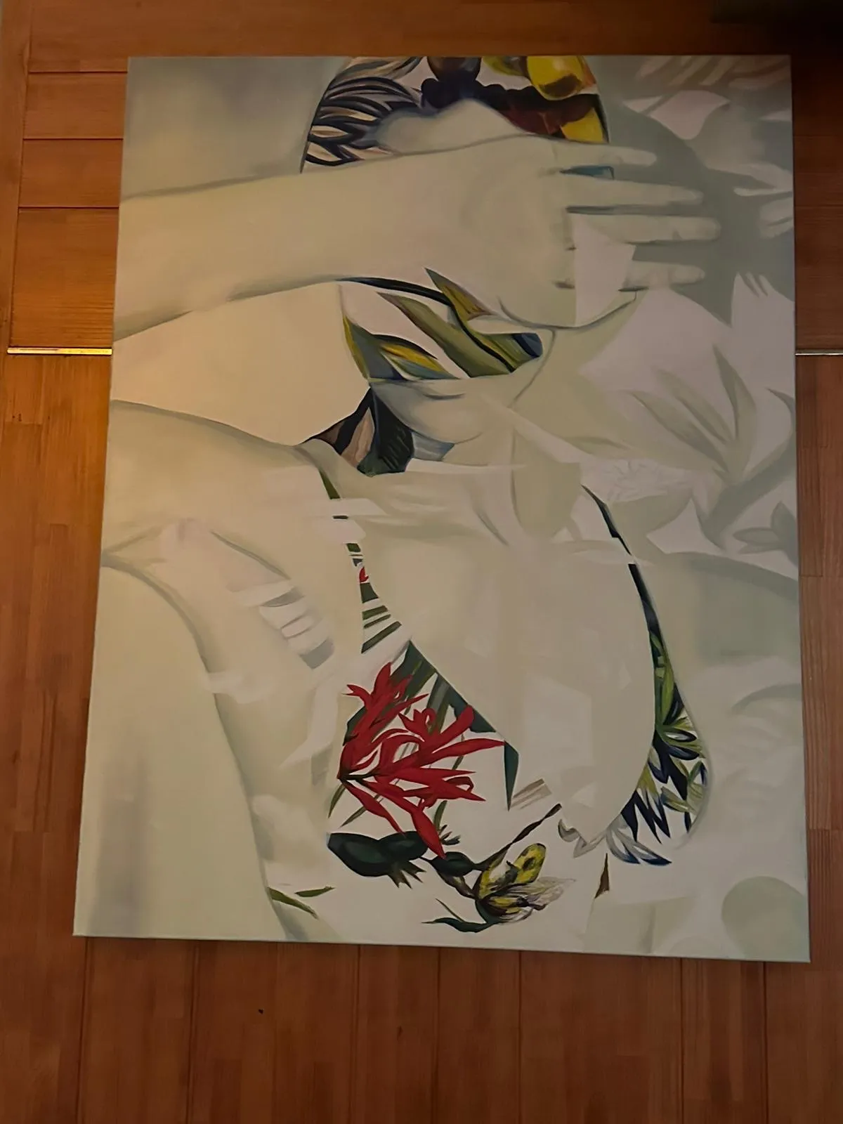 Pasiflora, óleo sobre tela, vista 3